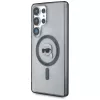 KARL LAGERFELD Capa MagSafe Button Karl Head Printed Logo para Samsung Galaxy S25 Ultra, preto