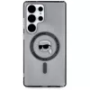 KARL LAGERFELD Capa MagSafe Button Karl Head Printed Logo para Samsung Galaxy S25 Ultra, preto
