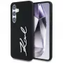 KARL LAGERFELD Capa Silicone Metal Signature Logo para Samsung Galaxy S25, preto