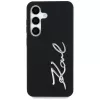 KARL LAGERFELD Capa Silicone Metal Signature Logo para Samsung Galaxy S25, preto