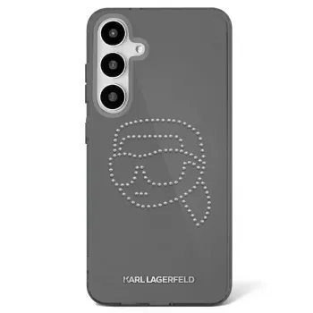 Karl Lagerfeld Capa Rhinestones Karl Head Logo para Samsung Galaxy S25 (preto)