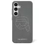 Karl Lagerfeld Capa Rhinestones Karl Head Logo para Samsung Galaxy S25 (preto)