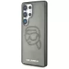 Karl Lagerfeld Capa Rhinestones Karl Head Logo para Samsung Galaxy S25 Ultra, preto