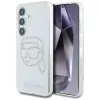 Karl Lagerfeld Capa Rhinestones Karl Head Logo para Samsung Galaxy S25 (transparente)