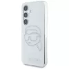 Karl Lagerfeld Capa Rhinestones Karl Head Logo para Samsung Galaxy S25 (transparente)