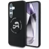Karl Lagerfeld Capa MagSafe Silicone DoubleHeads And Circle para Samsung Galaxy S25, preto