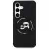 KARL LAGERFELD Capa MagSafe Silicone DoubleHeads & Circle para Samsung Galaxy S25+ - preto