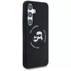 KARL LAGERFELD Capa MagSafe Silicone DoubleHeads & Circle para Samsung Galaxy S25+ - preto