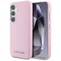 Karl Lagerfeld Capa MagSafe Saffiano FullWrapped Elongated Metal Logo para Samsung Galaxy S25 rosa