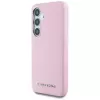 Karl Lagerfeld Capa MagSafe Saffiano FullWrapped Elongated Metal Logo para Samsung Galaxy S25 rosa