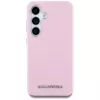 Karl Lagerfeld Capa MagSafe Saffiano FullWrapped Elongated Metal Logo para Samsung Galaxy S25+ rosa