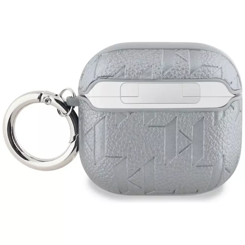 Karl Lagerfeld Capa Monogram Karl Head para AirPods 4 (prateado)