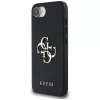 Guess Capa Grained Big 4G Logo Small Classic Logo para iPhone 16e (preto)