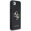 Guess Capa Grained Big 4G Logo Small Classic Logo para iPhone 16e (preto)