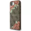 Guess Capa MagSafe 4G Flowers Print para iPhone 16e / 17e castanho