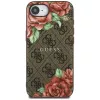 Guess Capa MagSafe 4G Flowers Print para iPhone 16e / 17e castanho