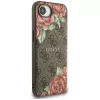 Guess Capa MagSafe 4G Flowers Print para iPhone 16e / 17e castanho