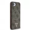 Guess Capa MagSafe 4G Ring Triangle Logo para iPhone 16e (castanho)