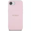 Guess Capa MagSafe Grained Ring para Apple iPhone 16e (rosa)