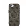 Guess Capa MagSafe 4G Ring Classic Logo para Apple iPhone 16e (castanho)