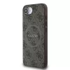 Guess Capa MagSafe 4G Ring Classic Logo para Apple iPhone 16e (castanho)