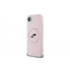 Karl Lagerfeld Capa MagSafe Silicone Karl & Choupette Heads para iPhone 16e / 17e rosa