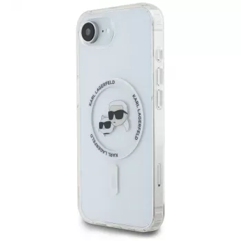 KARL LAGERFELD Capa MagSafe IML Metal Karl & Choupette Heads para iPhone 16e/17e branco