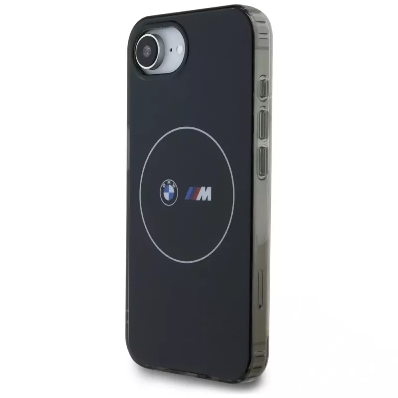 Capa MagSafe BMW IML Metal White Circle para iPhone 16e / 17e, preto
