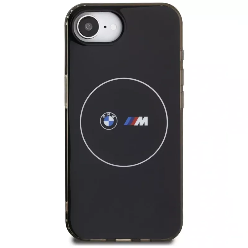 Capa MagSafe BMW IML Metal White Circle para iPhone 16e / 17e, preto
