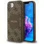 Guess Capa MagSafe 4G Circle Classic Logo para iPhone 16e (castanho)