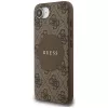 Guess Capa MagSafe 4G Circle Classic Logo para iPhone 16e (castanho)