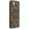 Guess Capa MagSafe 4G Circle Classic Logo para iPhone 16e (castanho)