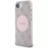 Guess Capa MagSafe 4G Circle Classic Logo para iPhone 16e - rosa
