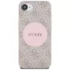 Guess Capa MagSafe 4G Circle Classic Logo para iPhone 16e - rosa