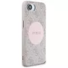 Guess Capa MagSafe 4G Circle Classic Logo para iPhone 16e - rosa