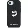 KARL LAGERFELD Capa Monogram Choupette Head Pin para iPhone 16e / 17e preto