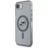 Capa MagSafe KARL LAGERFELD IML Metal Karl & Choupette Heads para iPhone 16e / 17e, preto
