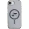 Capa MagSafe KARL LAGERFELD IML Metal Karl & Choupette Heads para iPhone 16e / 17e, preto