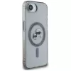 Capa MagSafe KARL LAGERFELD IML Metal Karl & Choupette Heads para iPhone 16e / 17e, preto