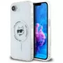 Capa MagSafe KARL LAGERFELD IML Metal Choupette Head para iPhone 16e / 17e, branco
