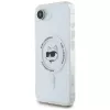 Capa MagSafe KARL LAGERFELD IML Metal Choupette Head para iPhone 16e / 17e, branco