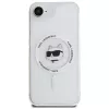 Capa MagSafe KARL LAGERFELD IML Metal Choupette Head para iPhone 16e / 17e, branco