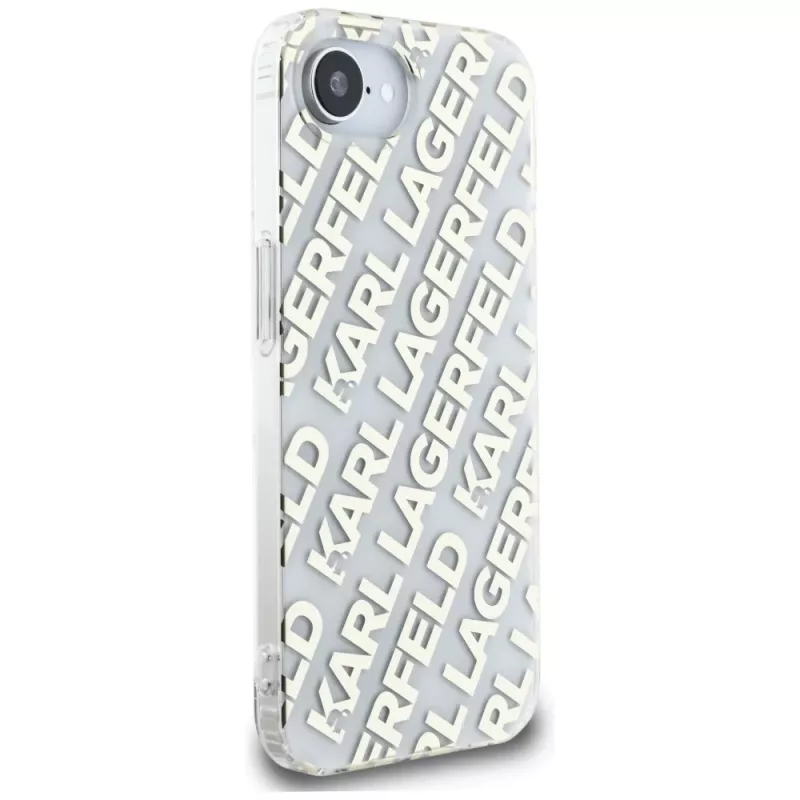 Capa Karl Lagerfeld IML Repeat Logo para iPhone 16e / 17e, dourado