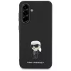 Capa Karl Lagerfeld Fixed Glitter Ikonik Logo Metal Pin para Samsung Galaxy A36 - preto