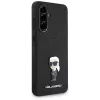 Capa Karl Lagerfeld Fixed Glitter Ikonik Logo Metal Pin para Samsung Galaxy A36 - preto
