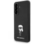 Capa traseira Karl Lagerfeld Fixed Glitter Ikonik Logo Metal Pin para Samsung Galaxy A56 5G (preto)