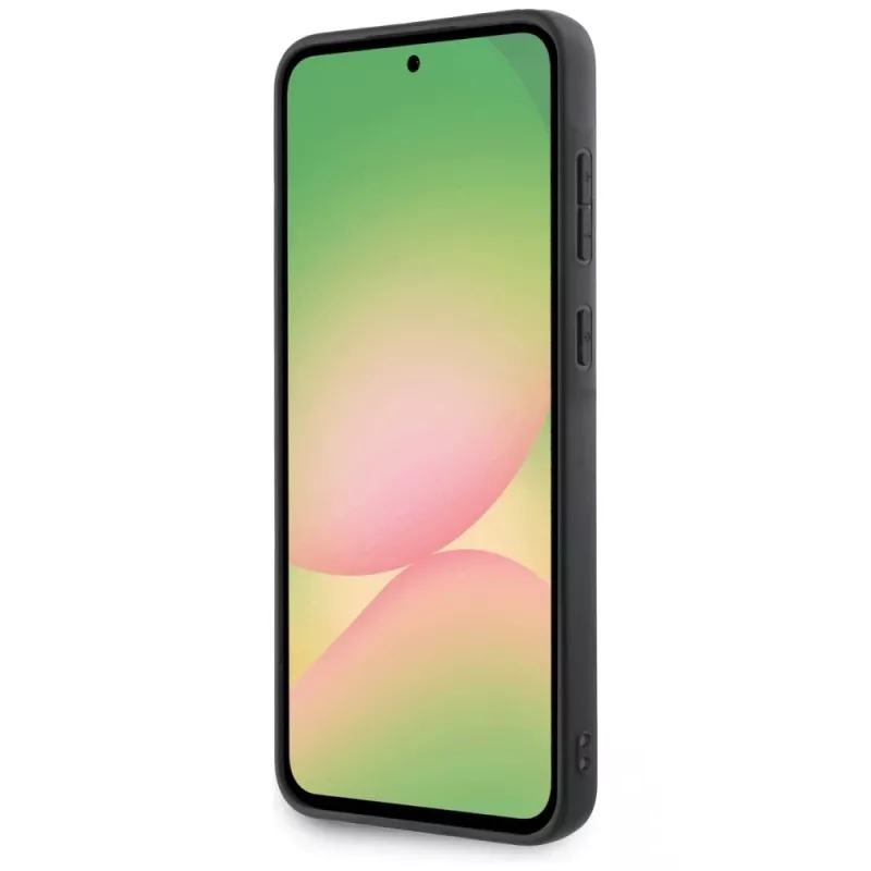Capa Karl Lagerfeld Saffiano com logótipo K&C Metal para Samsung Galaxy A36, preto