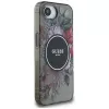 Capa MagSafe Guess IML Flowers para iPhone 16e (preto)