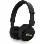 Auscultadores Bluetooth 5.3 sem fios over-ear Guess Metal Logo Script, preto