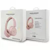 Auscultadores Bluetooth 5.3 sem fios on-ear Guess Metal Logo Script (rosa)
